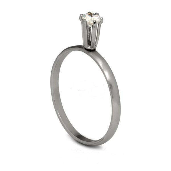 Solitário Aço Inoxidável Coroada