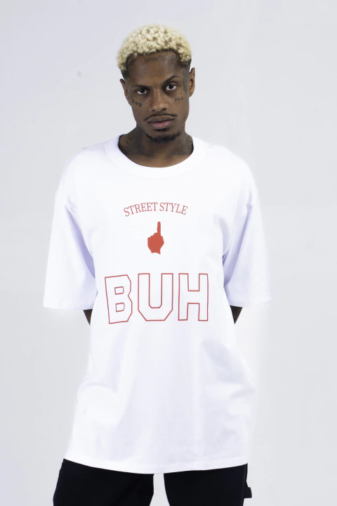 Camiseta Buh Over Street Style Branco - comprar online