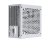 Fonte ATX PCYES Shocker 600W 80 Plus White modular sem cabos, vista lateral branca com grelha de ventilação