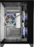 Gabinete ATX KMEX Aquario CG-0830 preto com ventiladores RGB internos e estrutura metálica com laterais em vidro temperado