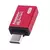 Adaptador USB OTG para Tipo C KNUP KP-UC5048 em cor vermelha