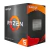 Caixa do processador AMD Ryzen 5 5500 com design preto, laranja e vermelho, indicando série 5000