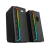 Caixas de som Redragon Calliope GS580 RGB pretas com iluminação colorida