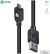 Cabo USB Micro Vinik preto de 1 metro com conectores USB e Micro USB