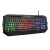 Teclado gamer USB C3 Tech KG-80BK com iluminação RGB colorida e design ergonômico