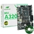 Placa-mãe MB MACROVIP MV-A320 com suporte para socket AM4, memória DDR4, conectores VGA e HDMI, acompanhada da embalagem e disco de instalação de driver