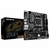 Placa-mãe Gigabyte A620M H DDR5 com soquete AM5 ao lado da caixa preta com detalhes laranja e texto