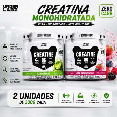 CREATINA 100% PURE - COM SABOR - ZERO CARBO