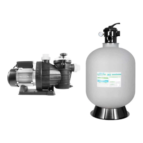 Kit Filtro De Arena 24 Pulgadas + Recirculadora Silver 1 Hp