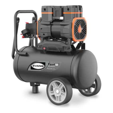 Compresor Evans Paint Air Libre De Aceite 1hp 120v 24l Silen