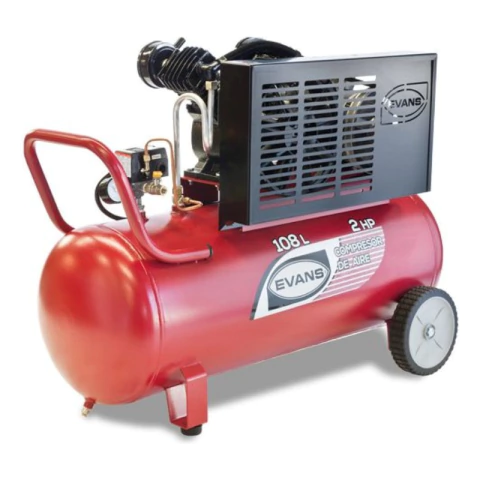 Compresor De Aire Evans Lub 1 Etapa 2 Hp Tanque 108l 125 Psi