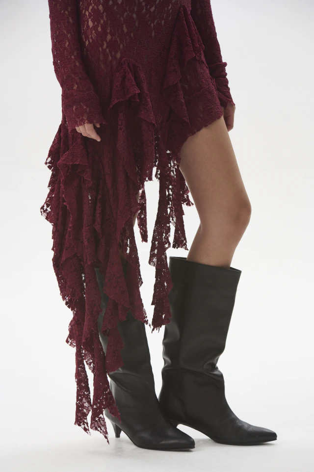 VESTIDO VOLEÉ BORDO