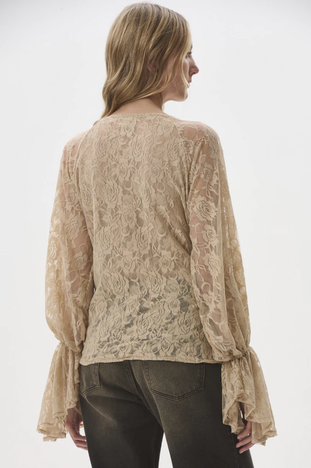CAMISA ALOUETTE 2.0 ENCAJE BEIGE