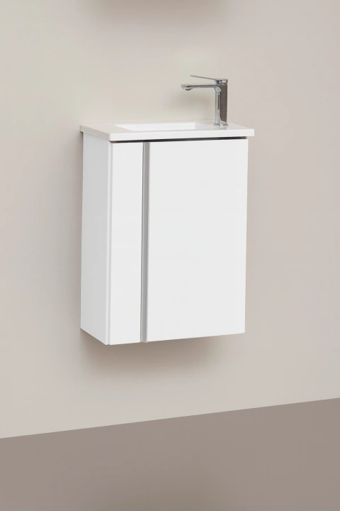 Vanitory 50 cm Blanco · Solo 27 cm de Fondo
