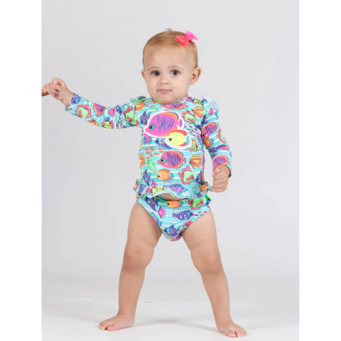 Biquini Blusa Baby Fernanda Estampa Aquarela - Siri