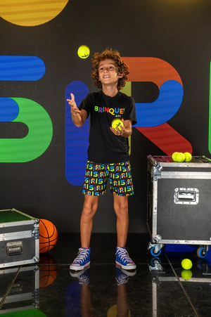 Blusa Kids Brincar Silk Estampa Divertir Silk Brinque - Siri