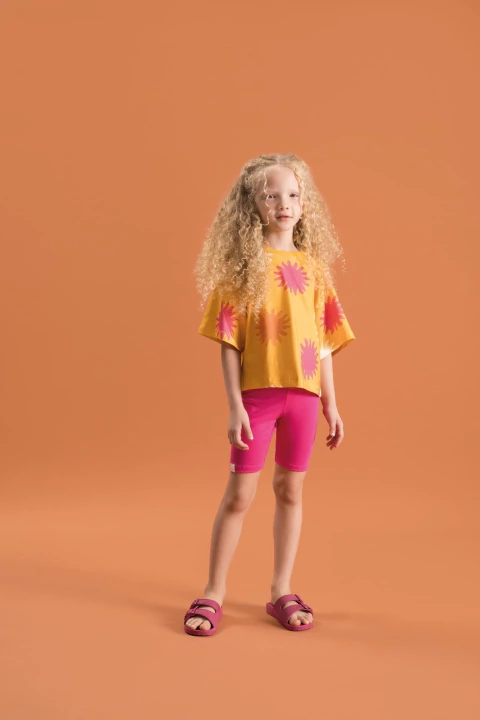 Conjunto Blusa Bermuda Malha Terra Do Sol Baby - Bugbee