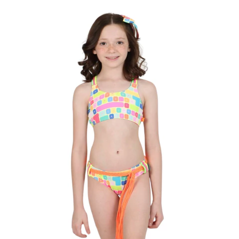Biquini Faixinha Kids Fernanda Estampa Connect - Siri