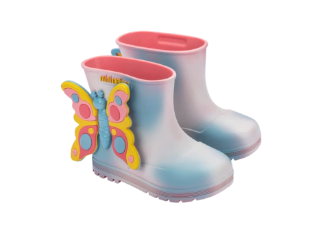 Bota Mini Melissa Welly Rosa/Azul - Melissa