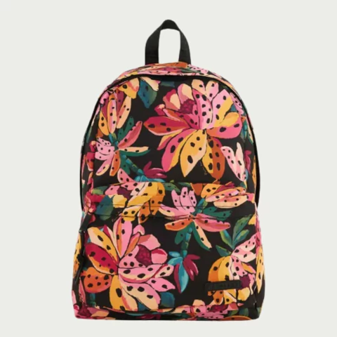 Mochila Xodó Flor De Banana Preto - Farm