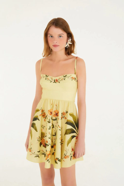 Vestido Curto Bosque Chic Adulto - Farm