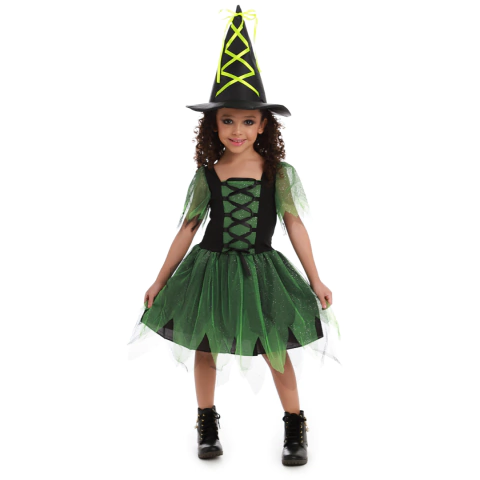 Fantasia Bruxinha Verde - Muvilê