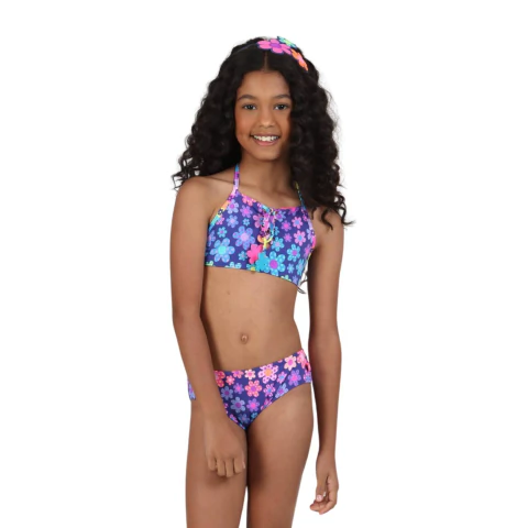Biquini Cropped Kids Gio Estampa Jardim Colorido - Siri