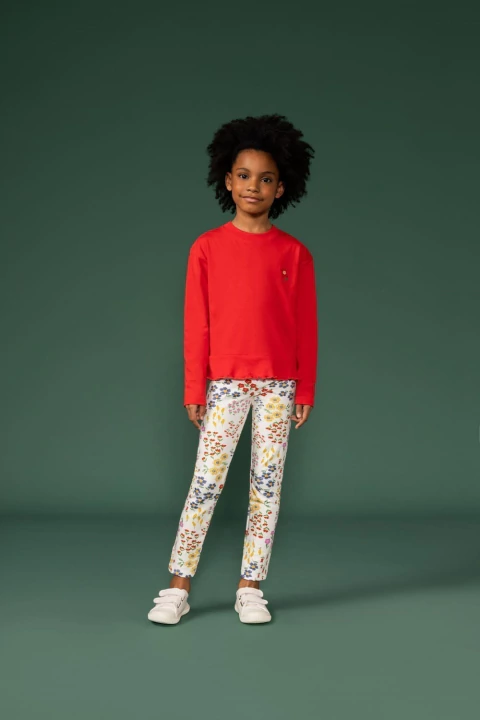 Conjunto Blusa Malha Calça Molecotton Crimson - Bugbee