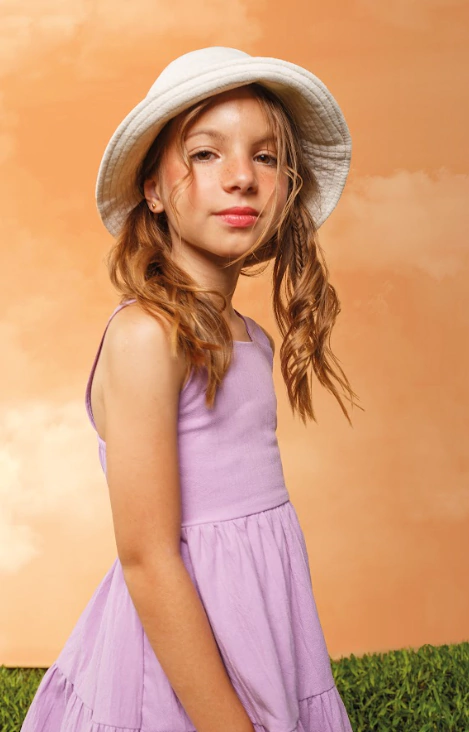 Vestido Tricoline Roxo - Bugbee