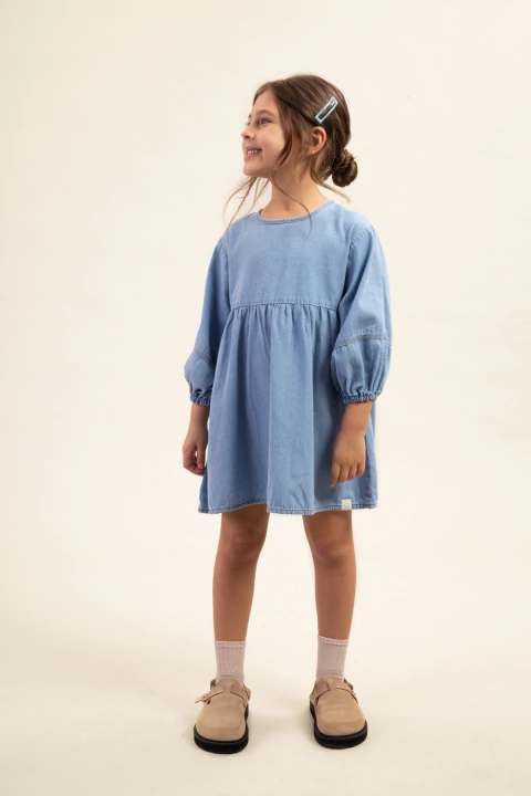 Vestido Jeans Azul Claro- Bugbee