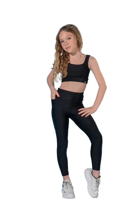 Fuseau Legging Kids Soraia Trilobal Preto - Siri