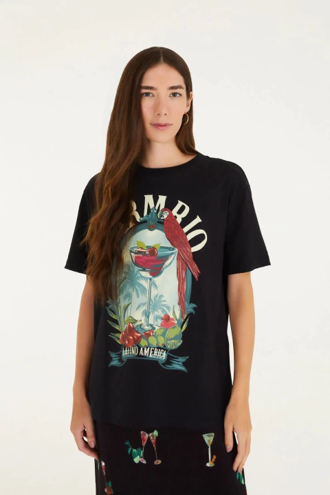 T-Shirt Media Drink Pintado Adulto - Farm