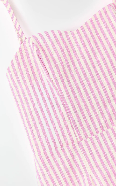 Vestido Fio Tinto Listrado - Fabula