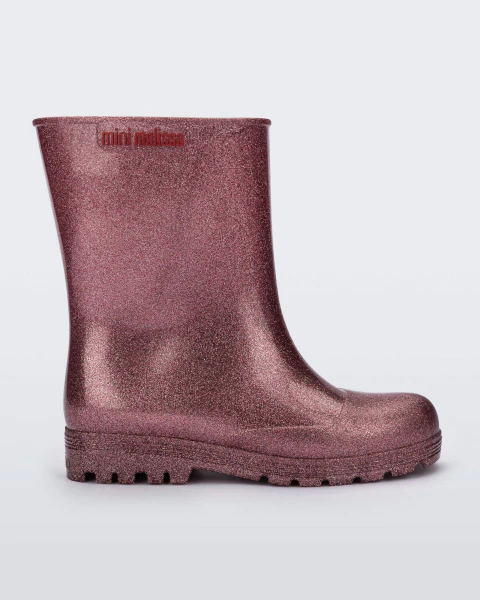 Bota Mini Melissa Infantil Welly Rosa Glitter - Melissa