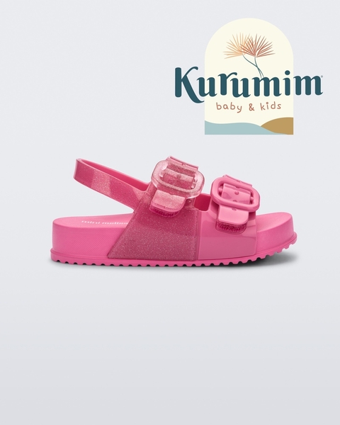 Sandalia Mini Melissa Cozy - Rosa/Glitter - Melissa