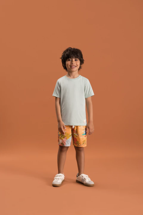 Conjunto Camiseta Malha Bermuda Tecido Rio - Bugbee