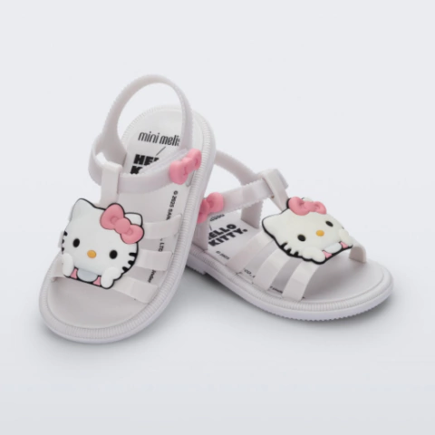 Sandália Mini Melissa Hip Hello Kitty Branco - Melissa