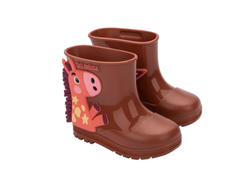 Bota Mini Melissa Welly Marrom - Melissa