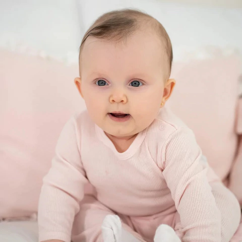 Conjunto Body Manga Longa Calça Canelado Rosa Claro - Hug