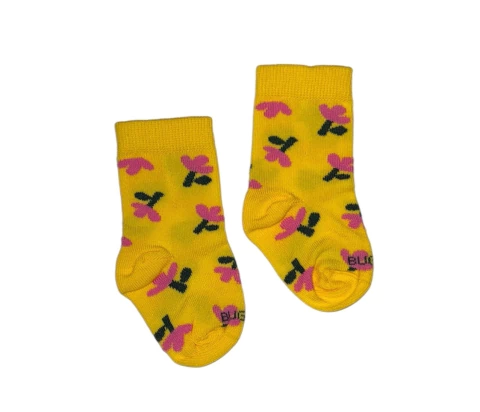 Meia Estampada Flores- Bugbee