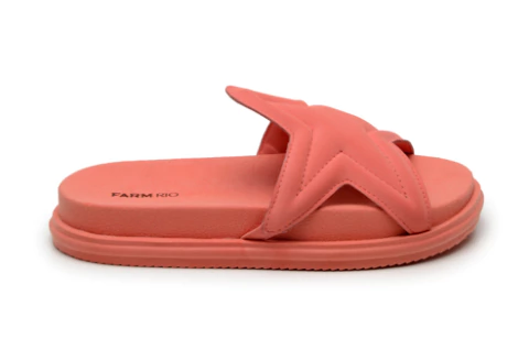 Sandalia Slide Estrela Goiaba - MeLeva Farm