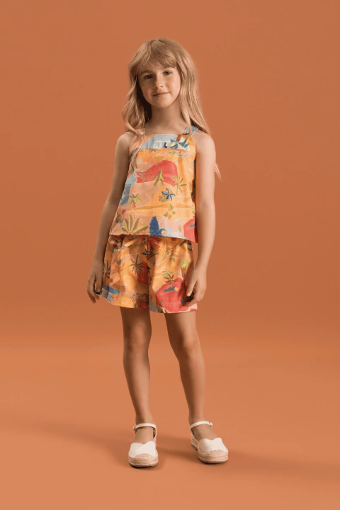 Conjunto Blusa Shorts Tecido Cerrado - Bugbee