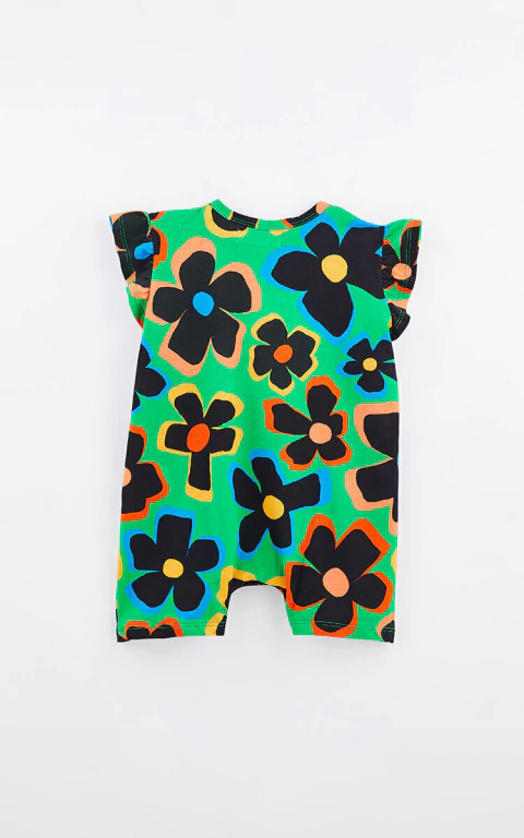 Macaquinho Bebe Malha Floral Rabisco - Fabula