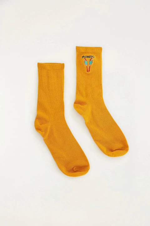 Meia Amarela Arara Farm Rio - Farm