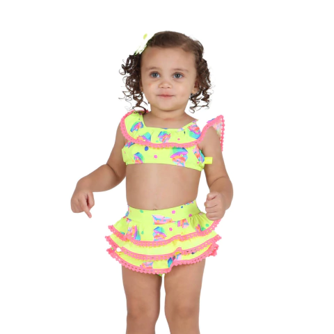 Biquini Faixinha Baby Linda Estampa Cupcake - Siri