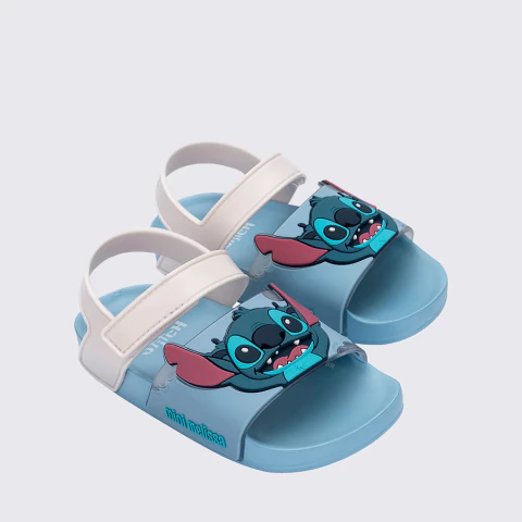Sandália Mini Melissa Stitch Azul/Branco - Melissa