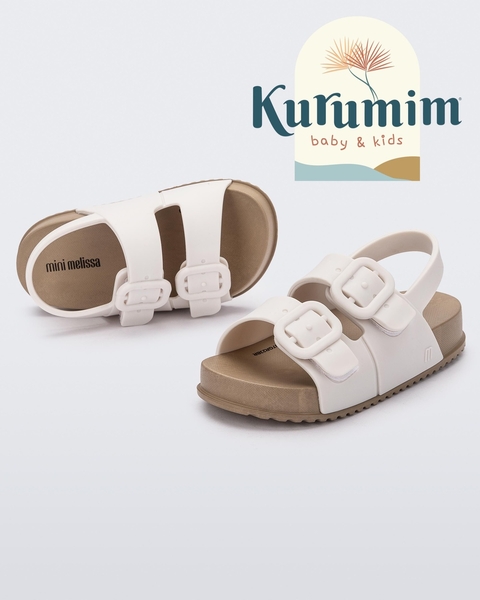 Sandalia Mini Melissa Cozy - Marrom/Branco - Melissa