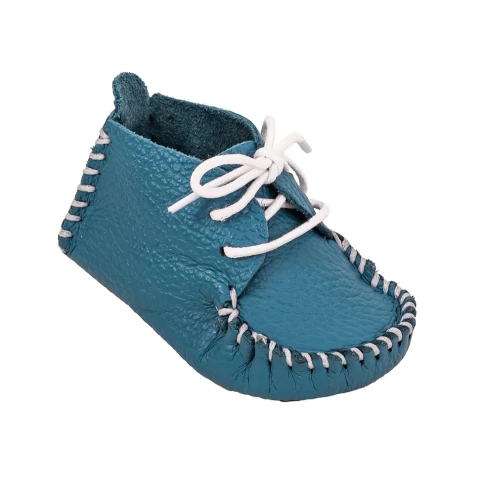 Sapato Dado Couro Petroleo- Petit Cheval