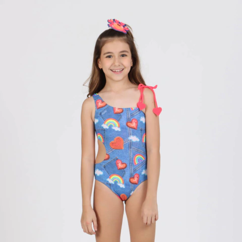 Maiô Kids Laura Estampa Siri Lover - Siri