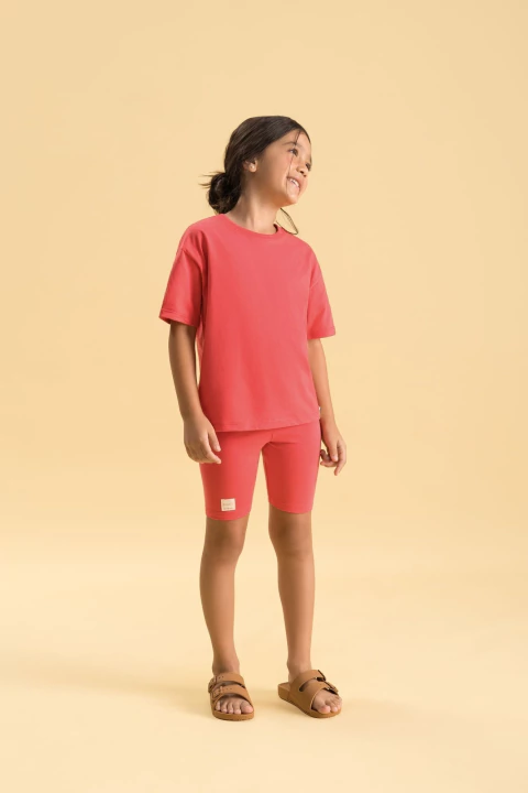 Conjunto Blusa Bermuda Malha Pitanga - Bugbee